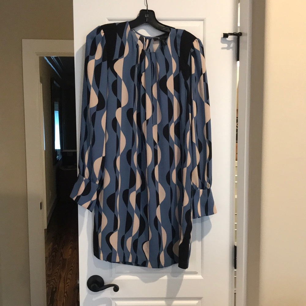 BCBG multi color blue dress